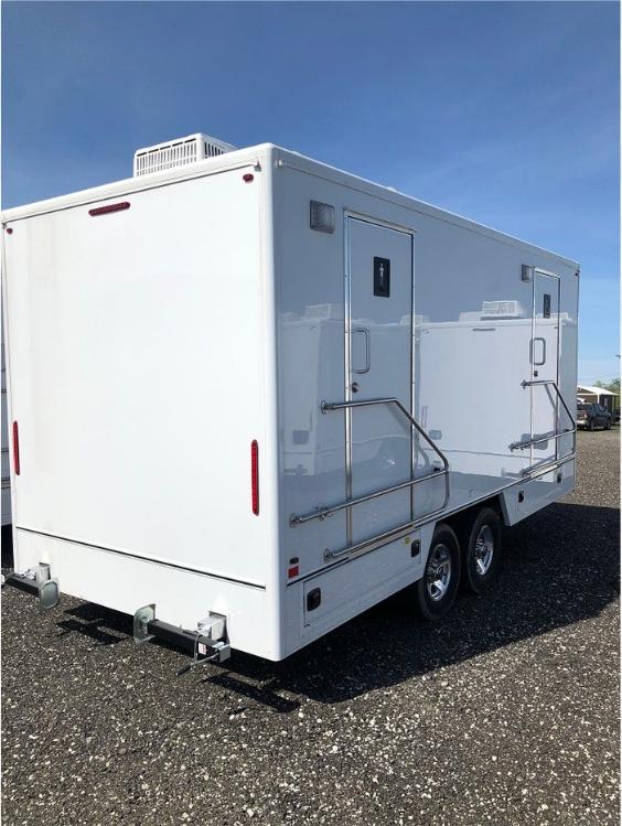 10 stall mobile restroom trailer